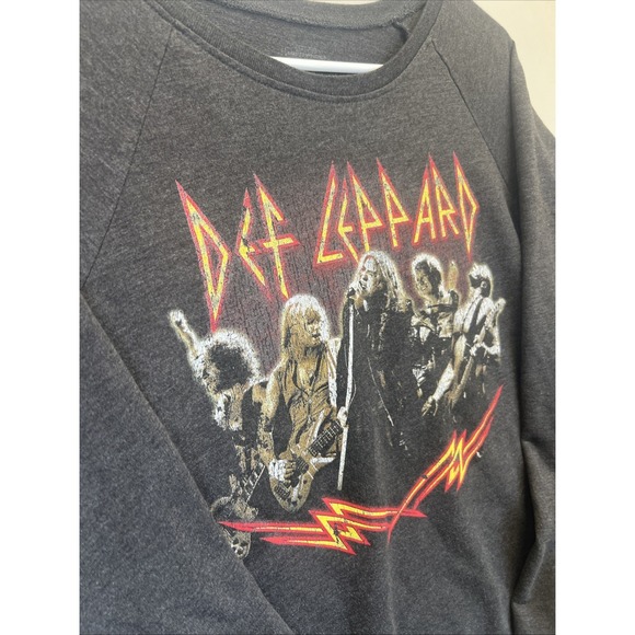 DEF LEPPARD  Long Sleeve Shirt Top Dark Gray/Black Size XL - Picture 1 of 8